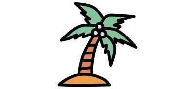 Image for Coconut Tree Beach Cricut SVG Design