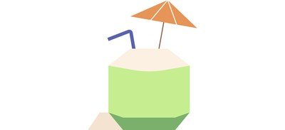 Image for Free Coconut Coconut Drink Cocktail Cricut SVG Design