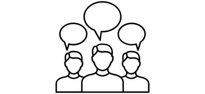 Image for Free Crowd Talking Communication Cricut SVG Design