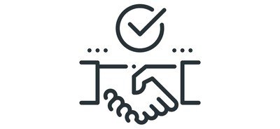 Image for Partners Handshake Check Mark Cricut SVG Design