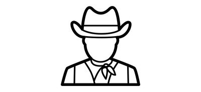 Image for Cowboy Hat Face Cricut SVG Design