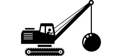 Image for Crane Wrecking Ball Construction Vehicle Cricut SVG Design