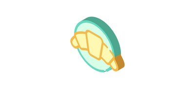 Image for Croissant Dessert Isometric Cricut SVG Design