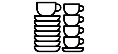 Image for Cup Saucer Kitchenware Cricut SVG Design