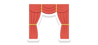 Image for Curtain Shower Stage Cricut SVG Design