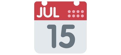 Image for Free Date Calender Jul Cricut SVG Design