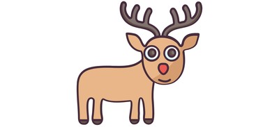 Image for Reindeer Wild Animal Stag Drawing Cricut SVG Design