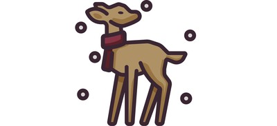 Image for Deer Animal Scarf Cricut SVG Design