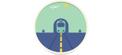 Image for Desert Train Landscape Cricut SVG Design