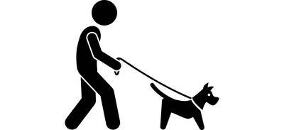 Image for Dog Man Walking Cricut SVG Design