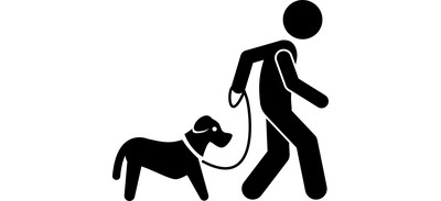 Image for Dog Man Walking Cricut SVG Design