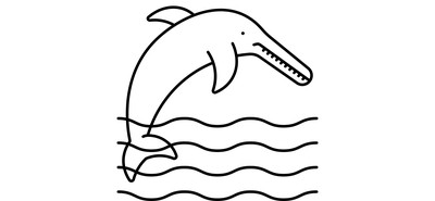 Image for Free Dolphin Ganga River Dolphin Mammal Cricut SVG Design