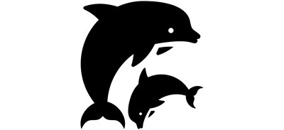 Image for Dolphin Fishes Mammal Cricut SVG Design