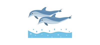 Image for Dolphins Jumping Cartoon Jumping Dolphin Cricut SVG Design