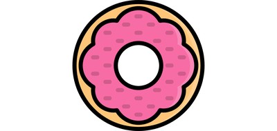 Image for Free Donut Doughnut Strawberry Cricut SVG Design