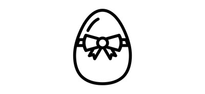 Image for Free Egg Ribbon Decorate Cricut SVG Design