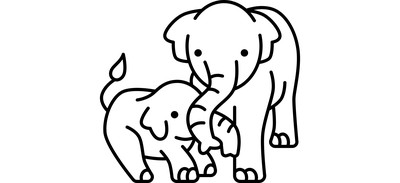 Image for Elephant Family Wildlife Cricut SVG Design