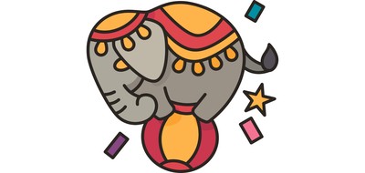 Image for Elephant Show Animal Cricut SVG Design