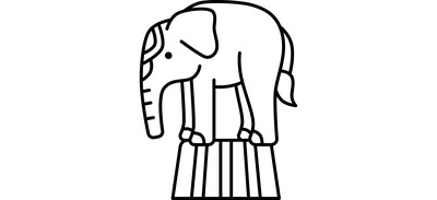 Image for Elephant Show Animal Cricut SVG Design