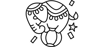 Image for Elephant Show Animal Cricut SVG Design