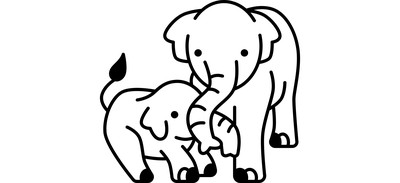 Image for Elephant Family Wildlife Cricut SVG Design