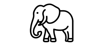 Image for Elephant Animal Zoo Cricut SVG Design