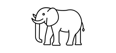 Image for Elephant Mammal Savannah Cricut SVG Design