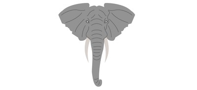 Image for Elephant Face  Cricut SVG Design