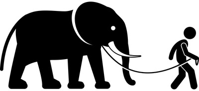 Image for Elephant Handler Leash Cricut SVG Design