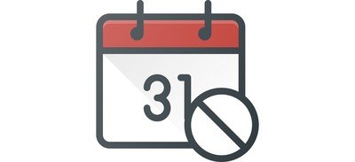 Image for Event Calendar Cancel Cricut SVG Design