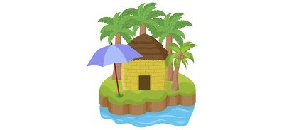 Image for Island Tropical Island Exotic Island Cricut SVG Design