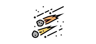 Image for Falling Meteors Color Cricut SVG Design