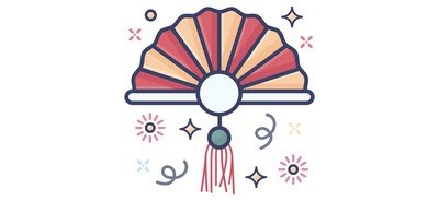 Image for Hand Fan Flamenco Fan Chinese Fan Cricut SVG Design