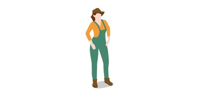 Image for Free Farm Woman Cricut SVG Design