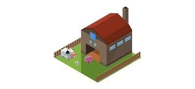 Image for Farm Farmhouse Hut Cricut SVG Design