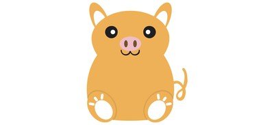 Image for Fat Pig Pigs Piglet Cricut SVG Design