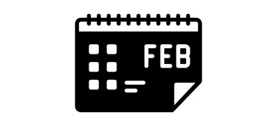 Image for February Calendar Date Cricut SVG Design