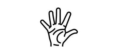 Image for Five Number Hand Cricut SVG Design