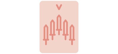 Image for Five Of Swords Defeat Tarot Cricut SVG Design