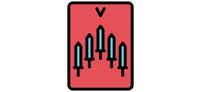 Image for Five of swords  Cricut SVG Design
