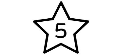 Image for Five Star Ranking Cricut SVG Design