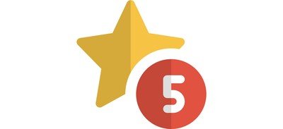 Image for Five Star Star Rating Cricut SVG Design
