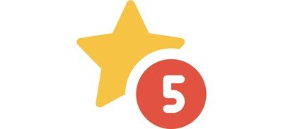 Image for Five Star Star Rating Cricut SVG Design