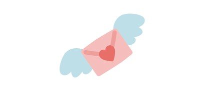 Image for Flying Mail Love Cricut SVG Design