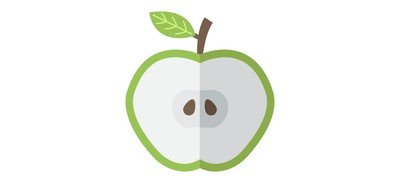 Image for Food Apple Half Cricut SVG Design