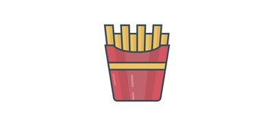 Image for Fries Fastfood Potatoes Cricut SVG Design