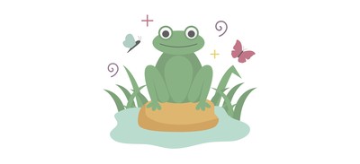 Image for Frog Sticker Butterfly Cricut SVG Design