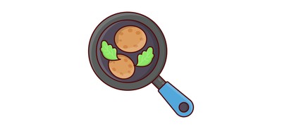 Image for Frying Pan Food Cricut SVG Design