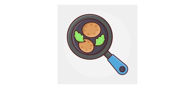 Image for Frying Pan Food Cricut SVG Design