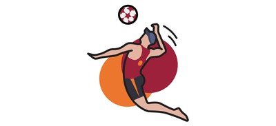 Image for Free Game Sport Volleyball Cricut SVG Design